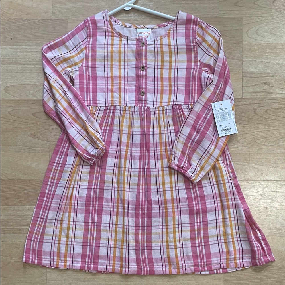 BNWT size 5 plaid dress